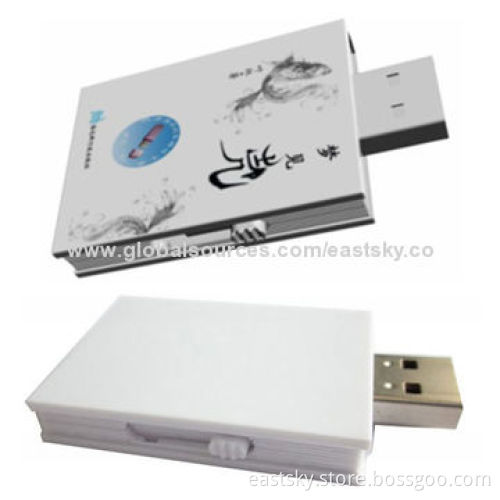 Promotional Book Shape USB Flash Drive, High-speed Data Transfer Performance, 10-year Data RetentionNew